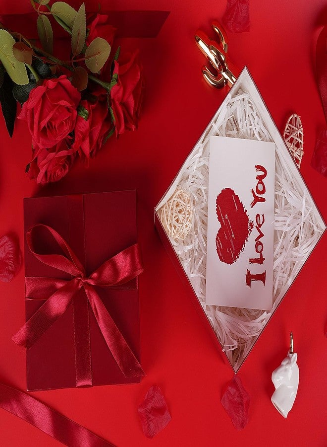 Jaywayang 5 Pack Red Gift Boxes with Lids, Ribbons and Tissue Papers Square Gift Boxes - 7.1 Inch - Christmas Presents Wrapping, Valentine's Day Decoration Party Favor Boxes. - Image 5